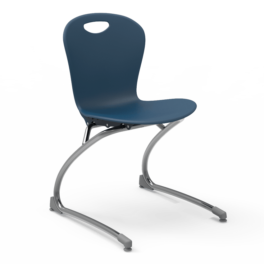 Virco ZCANT18 - Zuma Series Cantilevered Legged Ergonomic Chair, Contoured Seat/Back - 18" Seat Height (Virco ZCANT18) - SchoolOutlet