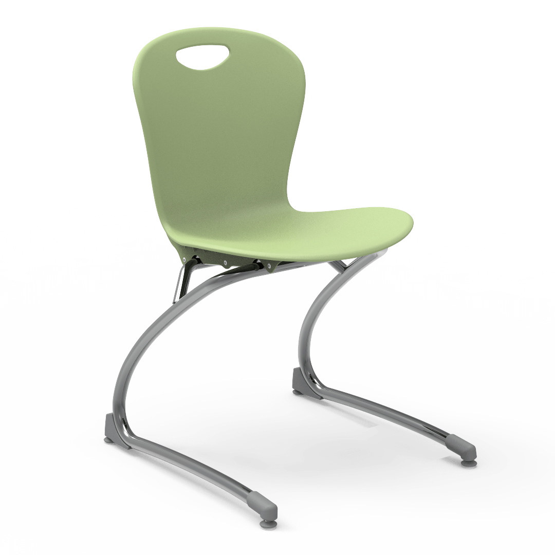 Virco ZCANT18 - Zuma Series Cantilevered Legged Ergonomic Chair, Contoured Seat/Back - 18" Seat Height (Virco ZCANT18) - SchoolOutlet