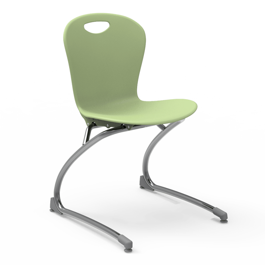 Virco ZCANT18 - Zuma Series Cantilevered Legged Ergonomic Chair, Contoured Seat/Back - 18" Seat Height (Virco ZCANT18) - SchoolOutlet