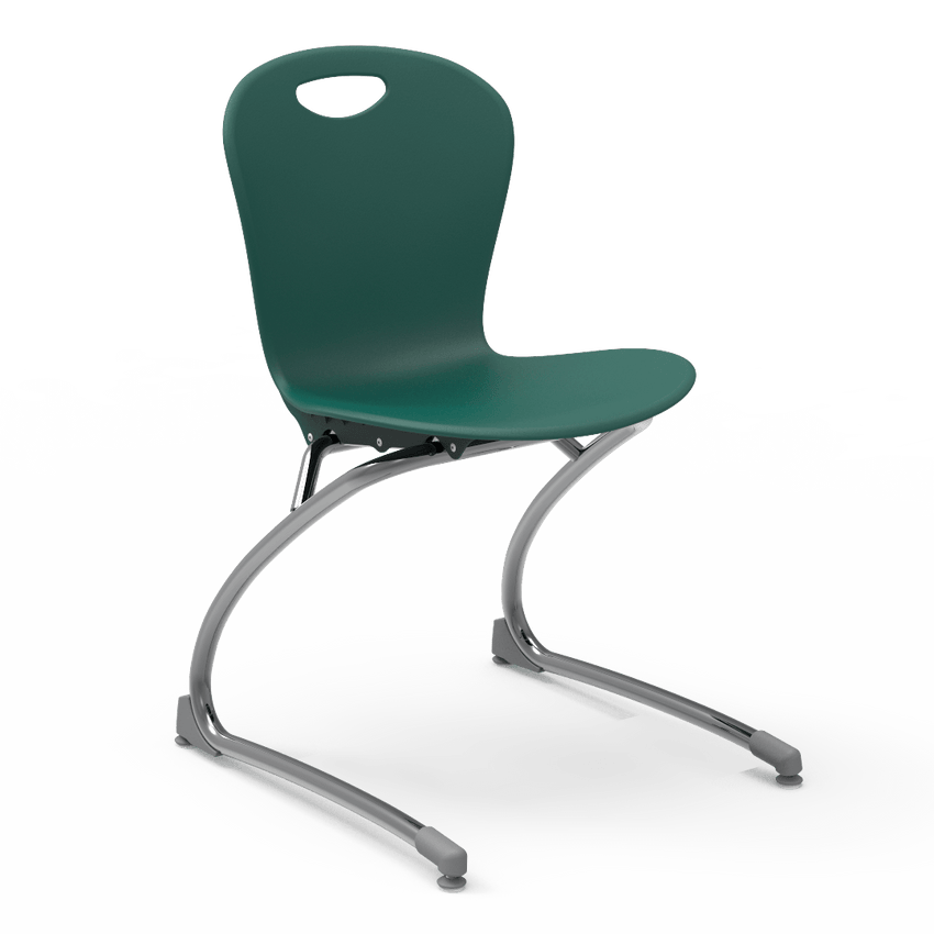 Virco ZCANT18 - Zuma Series Cantilevered Legged Ergonomic Chair, Contoured Seat/Back - 18" Seat Height (Virco ZCANT18) - SchoolOutlet