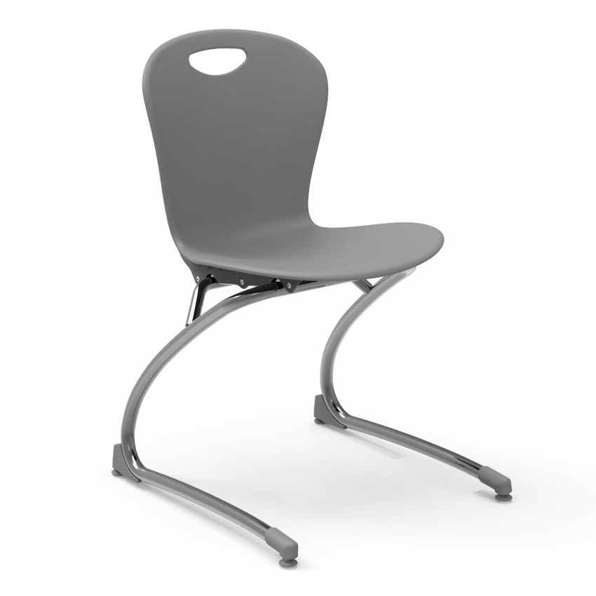 Virco ZCANT18 - Zuma Series Cantilevered Legged Ergonomic Chair, Contoured Seat/Back - 18" Seat Height (Virco ZCANT18) - SchoolOutlet