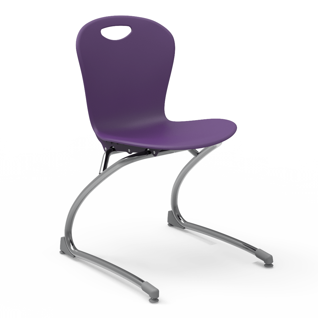 Virco ZCANT18 - Zuma Series Cantilevered Legged Ergonomic Chair, Contoured Seat/Back - 18" Seat Height (Virco ZCANT18) - SchoolOutlet