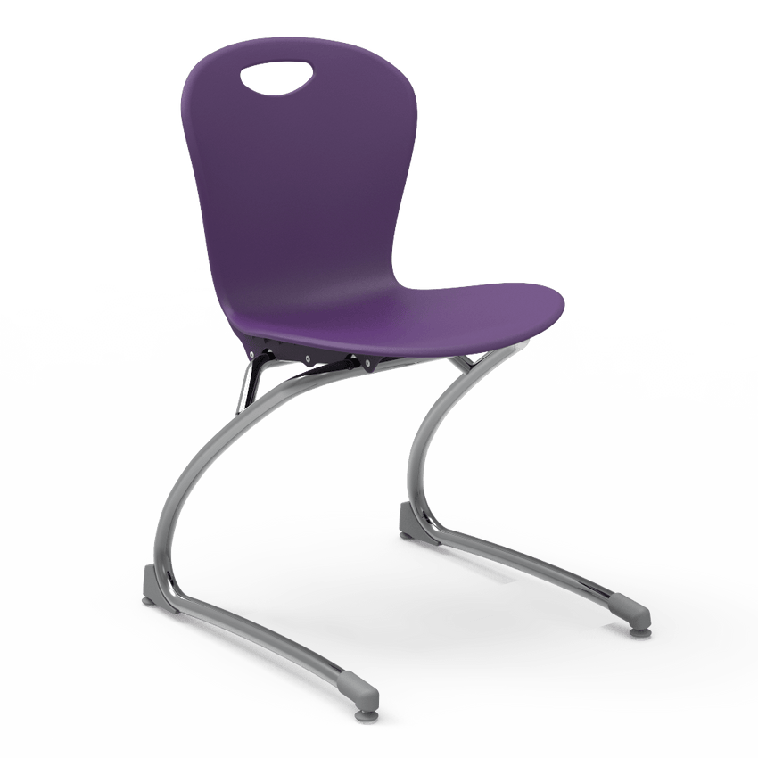 Virco ZCANT18 - Zuma Series Cantilevered Legged Ergonomic Chair, Contoured Seat/Back - 18" Seat Height (Virco ZCANT18) - SchoolOutlet