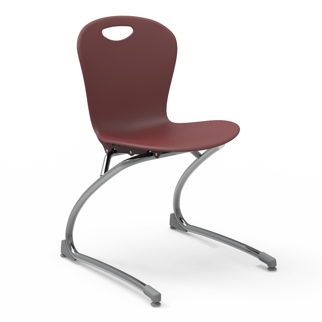 Virco ZCANT18 - Zuma Series Cantilevered Legged Ergonomic Chair, Contoured Seat/Back - 18" Seat Height (Virco ZCANT18) - SchoolOutlet