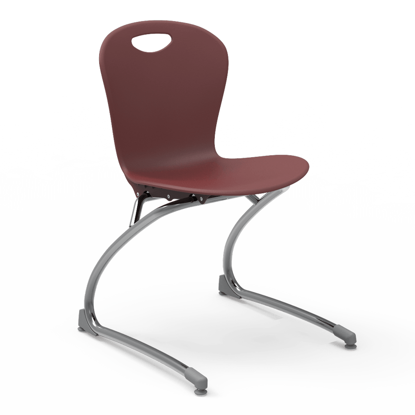 Virco ZCANT18 - Zuma Series Cantilevered Legged Ergonomic Chair, Contoured Seat/Back - 18" Seat Height (Virco ZCANT18) - SchoolOutlet