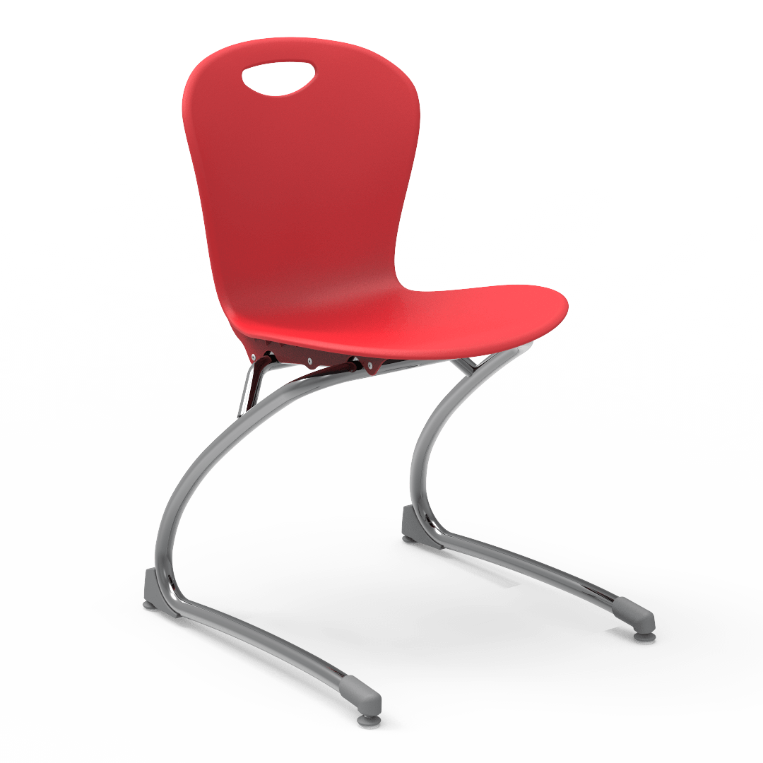 Virco ZCANT18 - Zuma Series Cantilevered Legged Ergonomic Chair, Contoured Seat/Back - 18" Seat Height (Virco ZCANT18) - SchoolOutlet