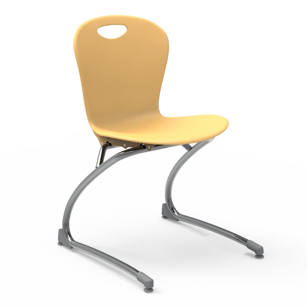 Virco ZCANT18 - Zuma Series Cantilevered Legged Ergonomic Chair, Contoured Seat/Back - 18" Seat Height (Virco ZCANT18) - SchoolOutlet