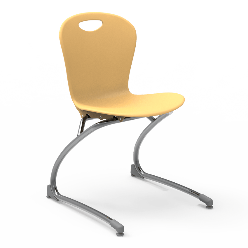 Virco ZCANT18 - Zuma Series Cantilevered Legged Ergonomic Chair, Contoured Seat/Back - 18" Seat Height (Virco ZCANT18) - SchoolOutlet