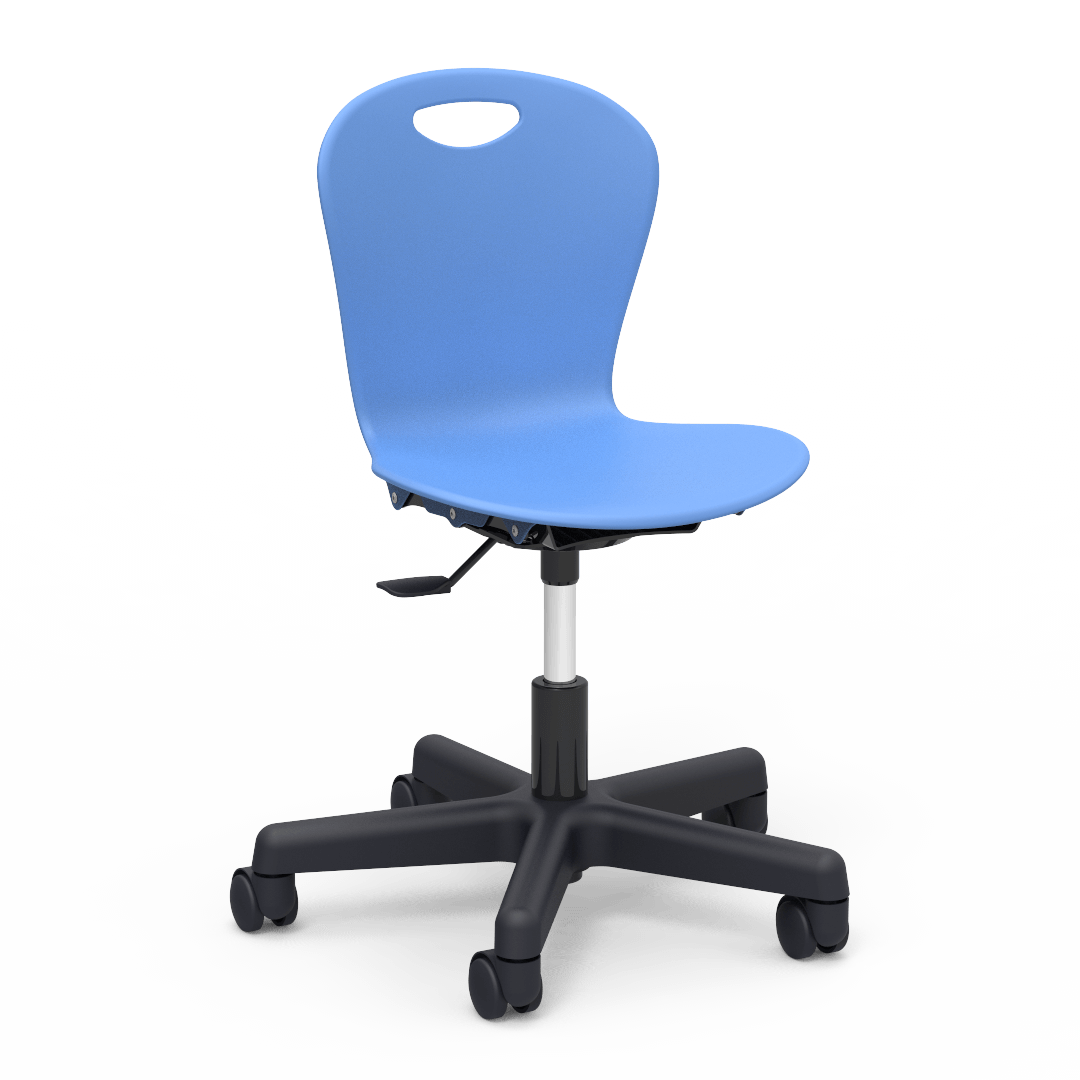 Virco ZTASK15 - Zuma Series Mobile Task Chair with Wheels - Seat adjusts 14" - 17" (Virco ZTASK15) - SchoolOutlet