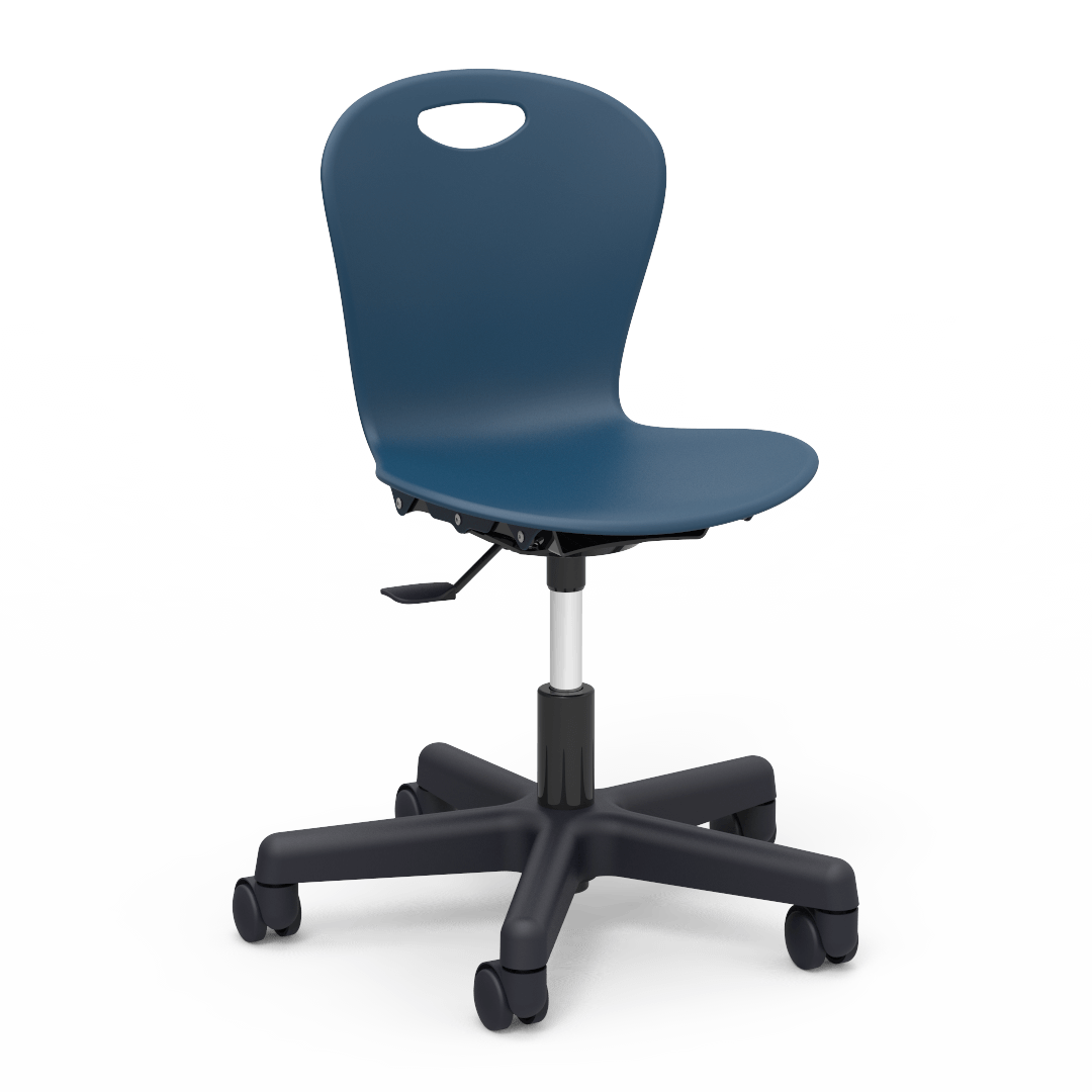 Virco ZTASK15 - Zuma Series Mobile Task Chair with Wheels - Seat adjusts 14" - 17" (Virco ZTASK15) - SchoolOutlet