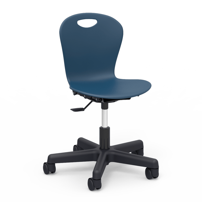 Virco ZTASK15 - Zuma Series Mobile Task Chair with Wheels - Seat adjusts 14" - 17" (Virco ZTASK15) - SchoolOutlet