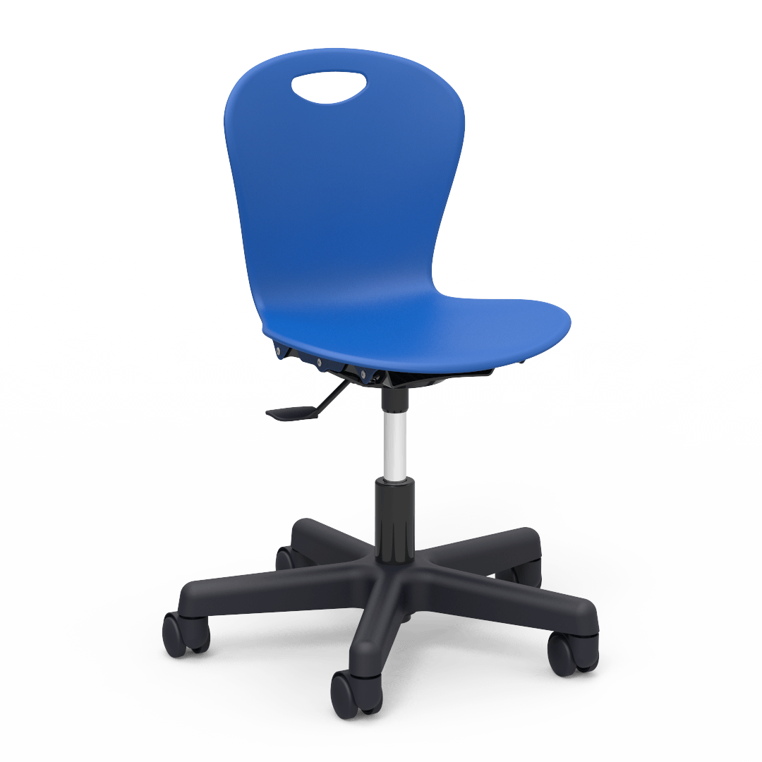 Virco ZTASK15 - Zuma Series Mobile Task Chair with Wheels - Seat adjusts 14" - 17" (Virco ZTASK15) - SchoolOutlet