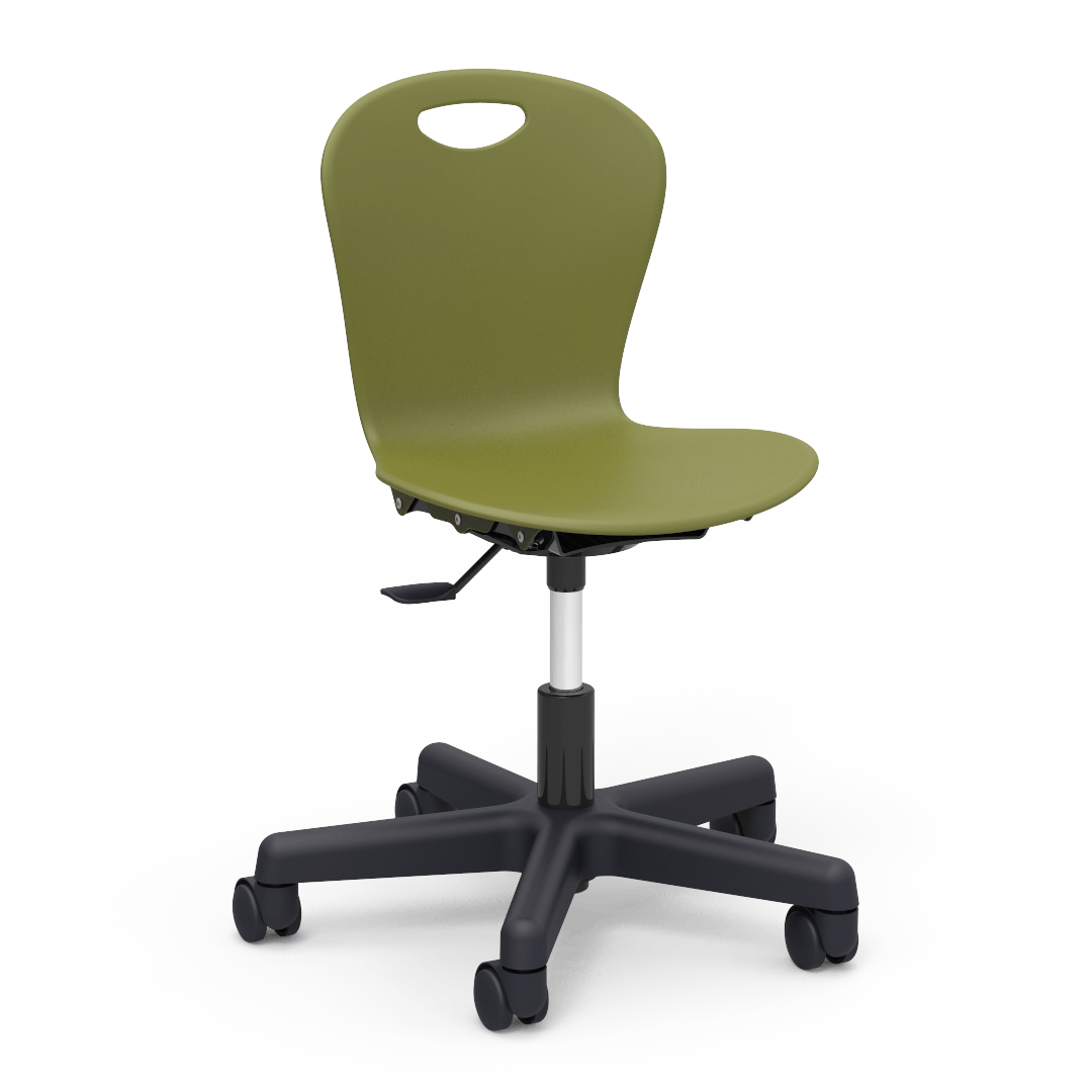 Virco ZTASK15 - Zuma Series Mobile Task Chair with Wheels - Seat adjusts 14" - 17" (Virco ZTASK15) - SchoolOutlet