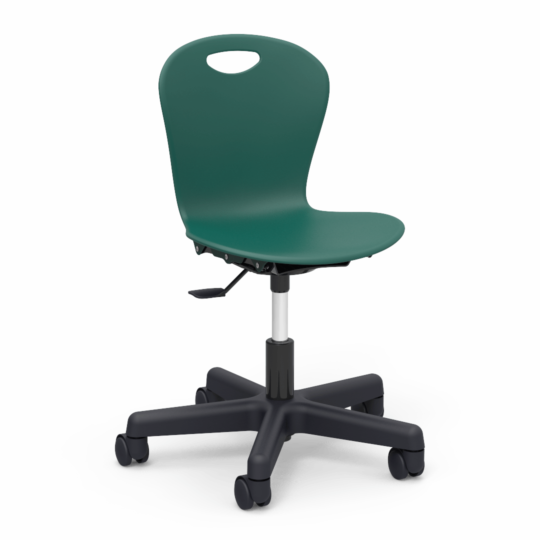 Virco ZTASK15 - Zuma Series Mobile Task Chair with Wheels - Seat adjusts 14" - 17" (Virco ZTASK15) - SchoolOutlet