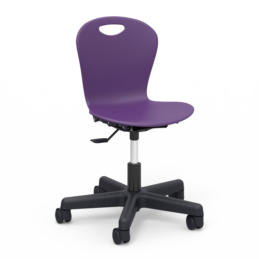 Virco ZTASK15 - Zuma Series Mobile Task Chair with Wheels - Seat adjusts 14" - 17" (Virco ZTASK15) - SchoolOutlet