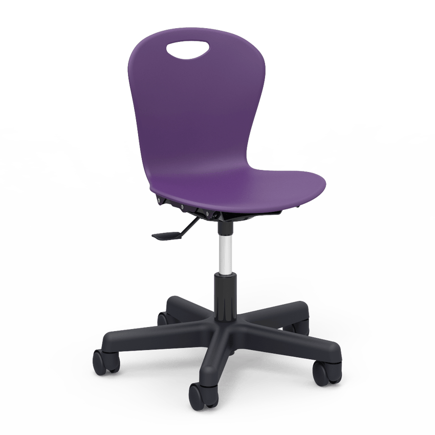 Virco ZTASK15 - Zuma Series Mobile Task Chair with Wheels - Seat adjusts 14" - 17" (Virco ZTASK15) - SchoolOutlet