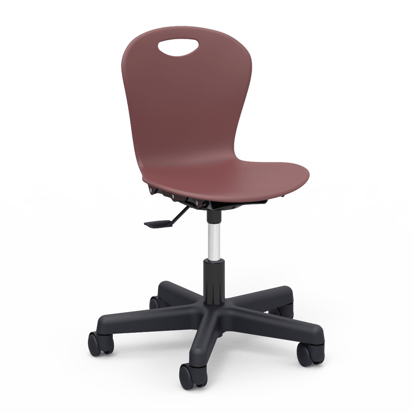 Virco ZTASK15 - Zuma Series Mobile Task Chair with Wheels - Seat adjusts 14" - 17" (Virco ZTASK15) - SchoolOutlet