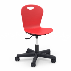 Virco ZTASK15 - Zuma Series Mobile Task Chair with Wheels - Seat adjusts 14" - 17" (Virco ZTASK15)