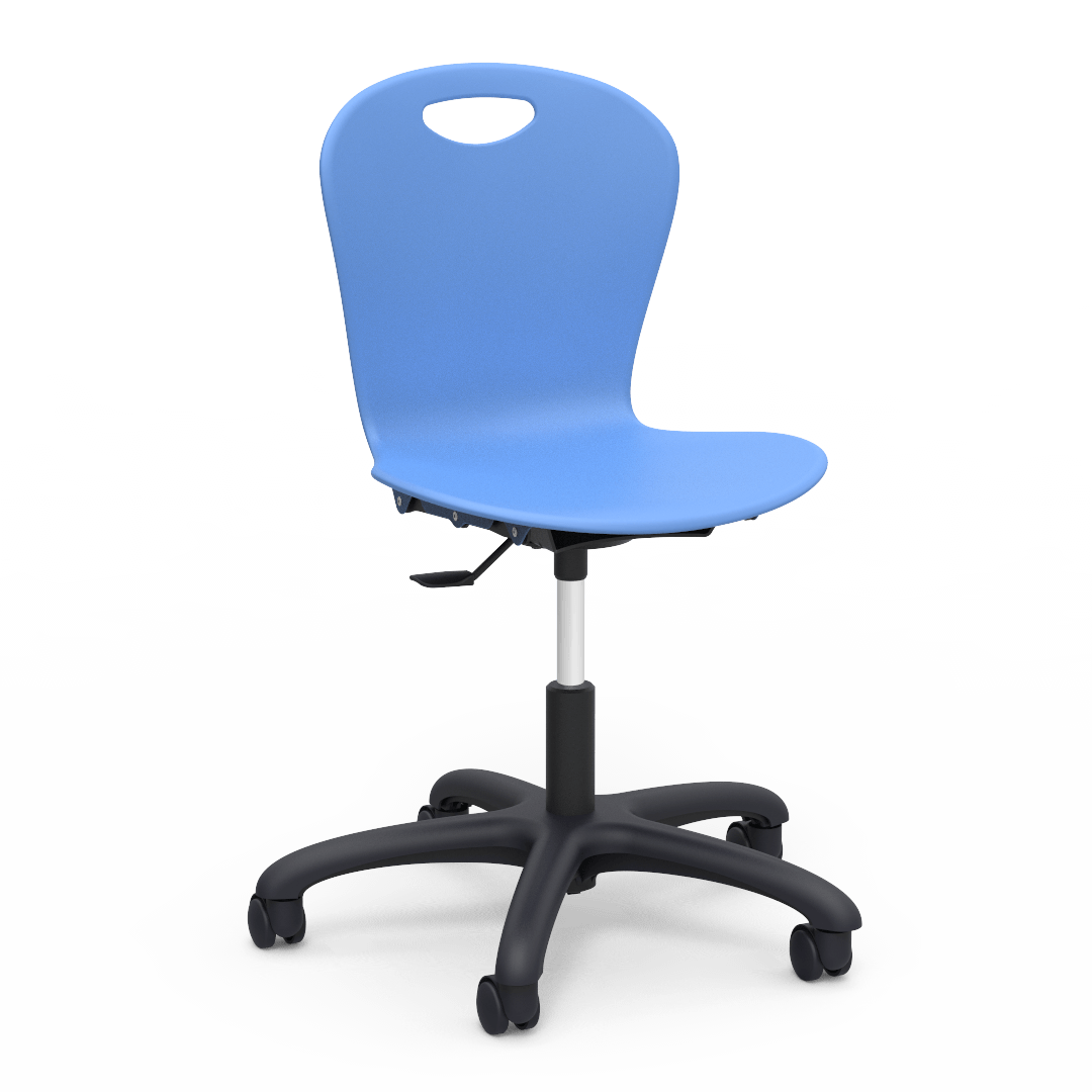 その他 VIRCO School Desk chair Blue Made in USA Virco ZTASK18 - Zuma Series Mobile Task Chair with Wheels