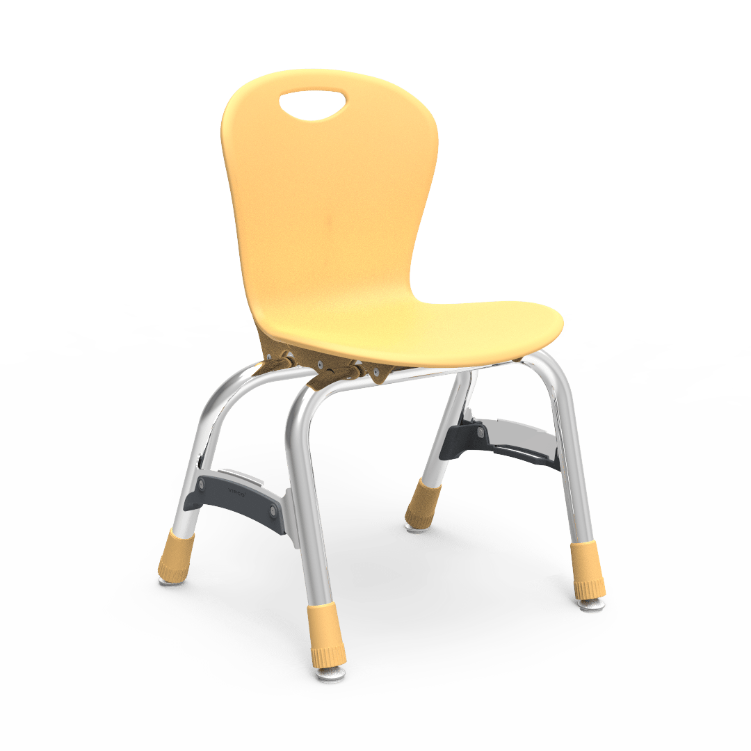 Virco ZU413 - Zuma Series 4-Legged Ergonomic Stack Chair, Contoured Seat/Back - 13" Seat Height (Virco ZU413) - SchoolOutlet