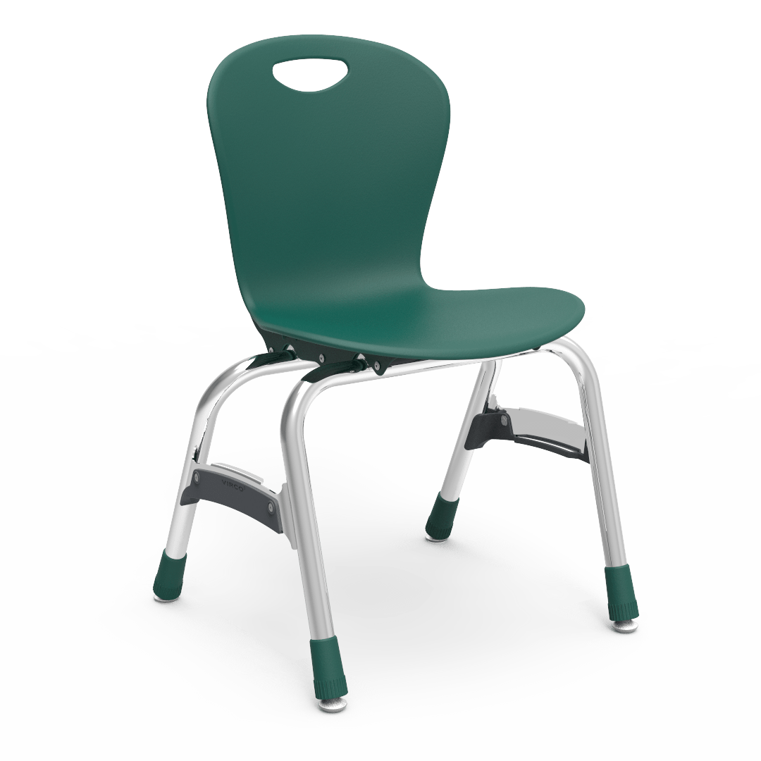 Virco ZU415 - Zuma Series 4-Legged Ergonomic Stack Chair, Contoured Seat/Back - 15" Seat Height (Virco ZU415) - SchoolOutlet