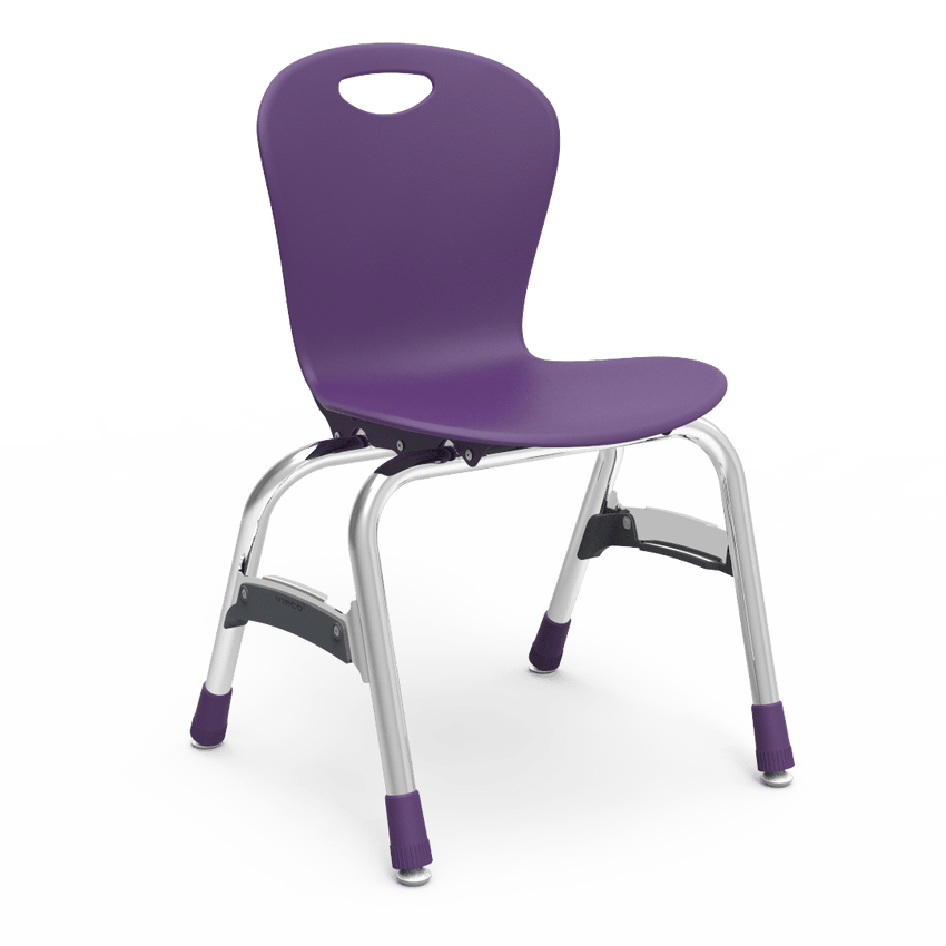Virco ZU415 - Zuma Series 4-Legged Ergonomic Stack Chair, Contoured Seat/Back - 15" Seat Height (Virco ZU415) - SchoolOutlet