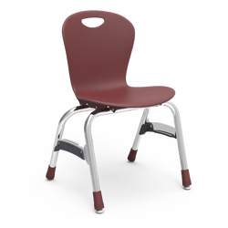 Virco ZU415 - Zuma Series 4-Legged Ergonomic Stack Chair, Contoured Seat/Back - 15" Seat Height (Virco ZU415)