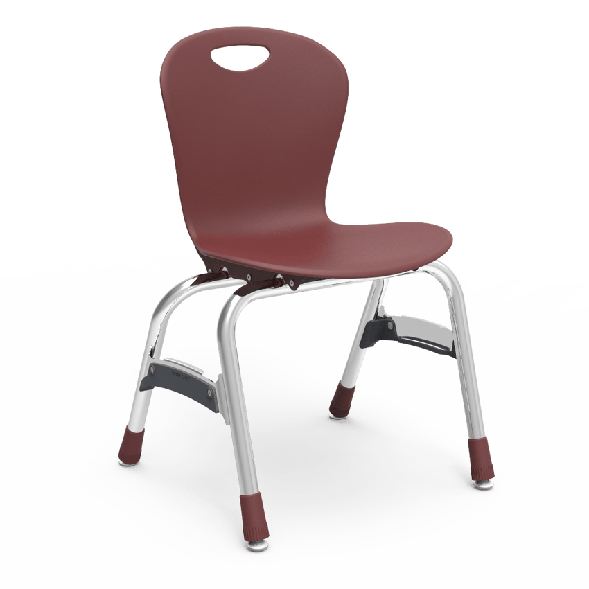 Virco ZU415 - Zuma Series 4-Legged Ergonomic Stack Chair, Contoured Seat/Back - 15" Seat Height (Virco ZU415) - SchoolOutlet