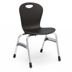 Virco ZU418 - Zuma Series 4-Legged Ergonomic Stack Chair, Contoured Seat/Back - 18" Seat Height (Virco ZU418)