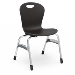 Virco ZU418 - Zuma Series 4-Legged Ergonomic Stack Chair, Contoured Seat/Back - 18