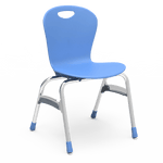 Virco ZU418 - Zuma Series 4-Legged Ergonomic Stack Chair, Contoured Seat/Back - 18