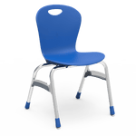 Virco ZU418 - Zuma Series 4-Legged Ergonomic Stack Chair, Contoured Seat/Back - 18