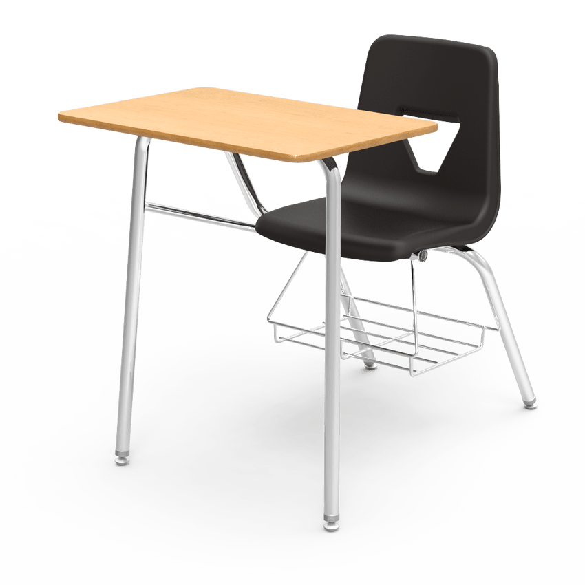 Virco 2400BR - Combo Desk with 18" Seat, 18" x 24" Laminate Top, bookrack (Virco 2400BR) - SchoolOutlet