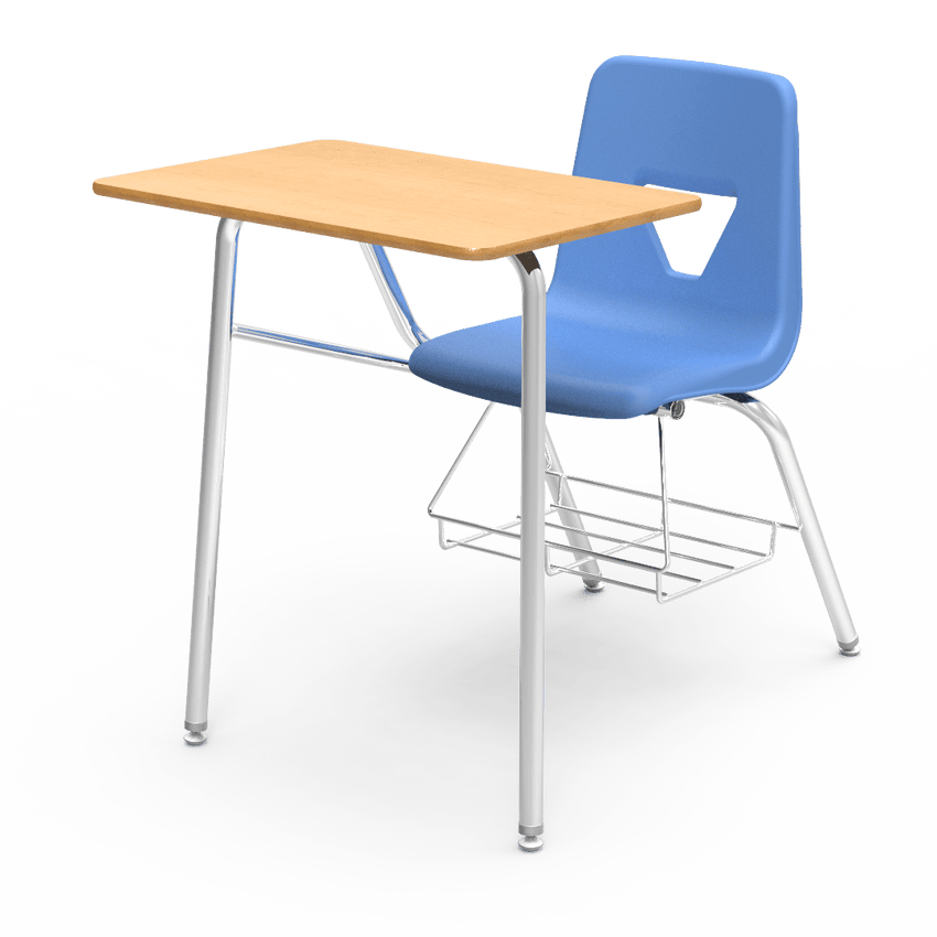 Virco 2400BR - Combo Desk with 18" Seat, 18" x 24" Laminate Top, bookrack (Virco 2400BR) - SchoolOutlet