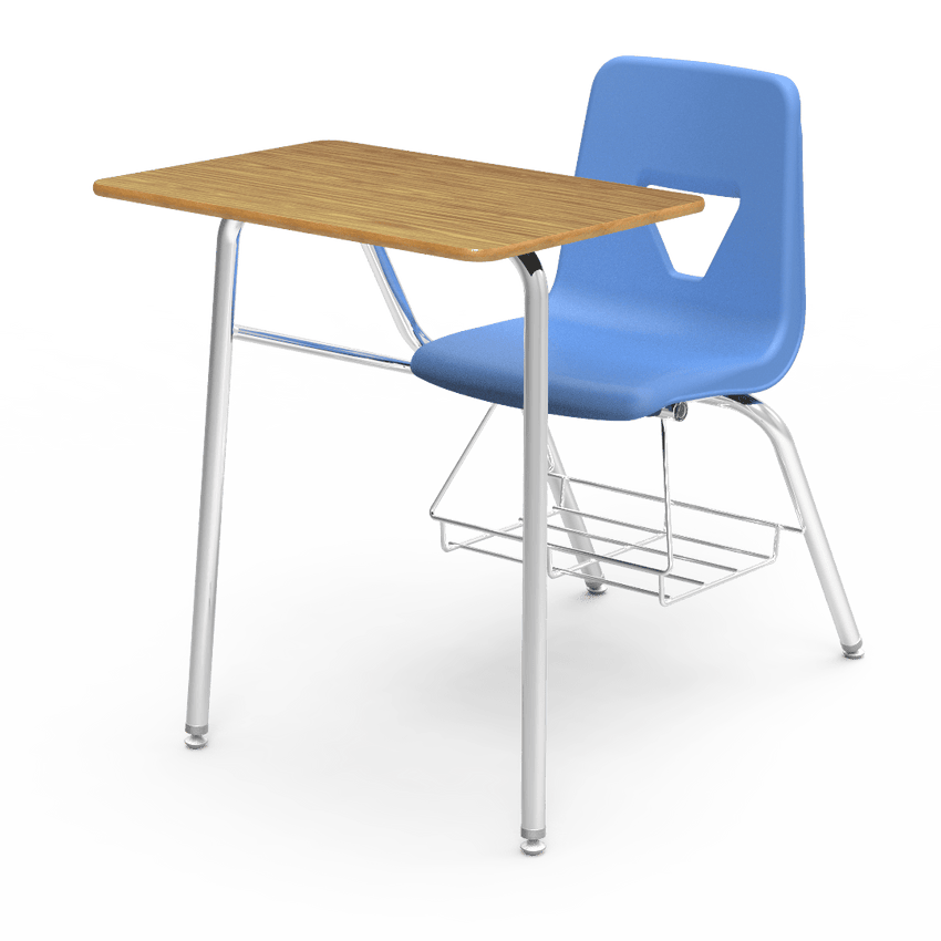 Virco 2400BR - Combo Desk with 18" Seat, 18" x 24" Laminate Top, bookrack (Virco 2400BR) - SchoolOutlet