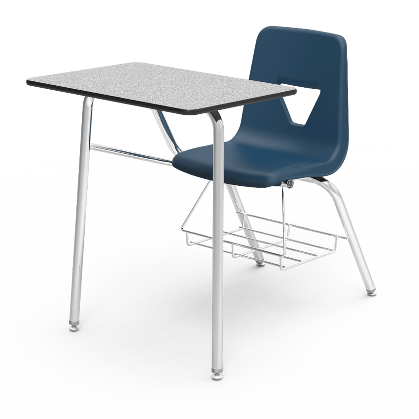 Virco 2400BR - Combo Desk with 18" Seat, 18" x 24" Laminate Top, bookrack (Virco 2400BR) - SchoolOutlet