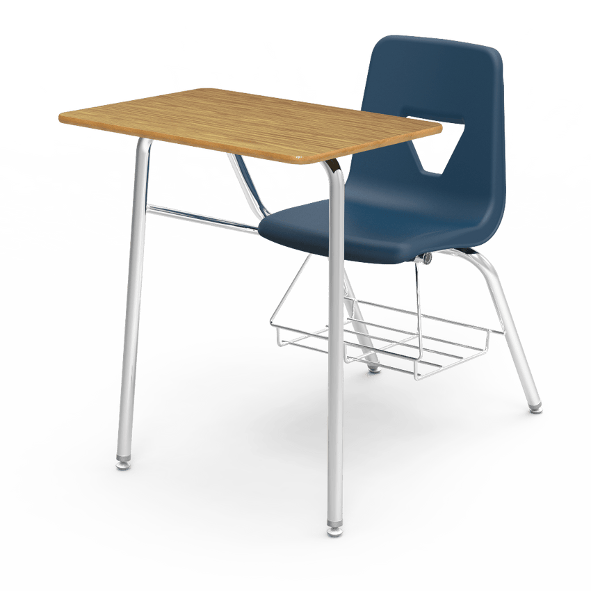 Virco 2400BR - Combo Desk with 18" Seat, 18" x 24" Laminate Top, bookrack (Virco 2400BR) - SchoolOutlet