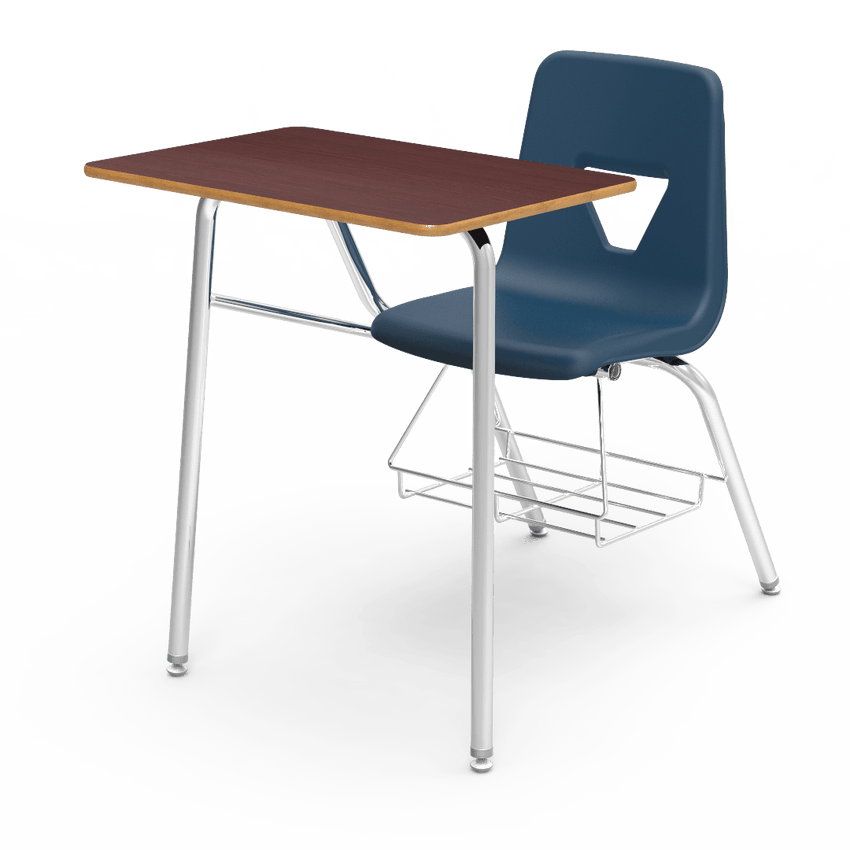 Virco 2400BR - Combo Desk with 18" Seat, 18" x 24" Laminate Top, bookrack (Virco 2400BR) - SchoolOutlet
