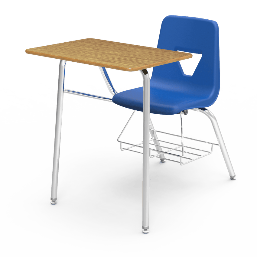 Virco 2400BR - Combo Desk with 18" Seat, 18" x 24" Laminate Top, bookrack (Virco 2400BR) - SchoolOutlet