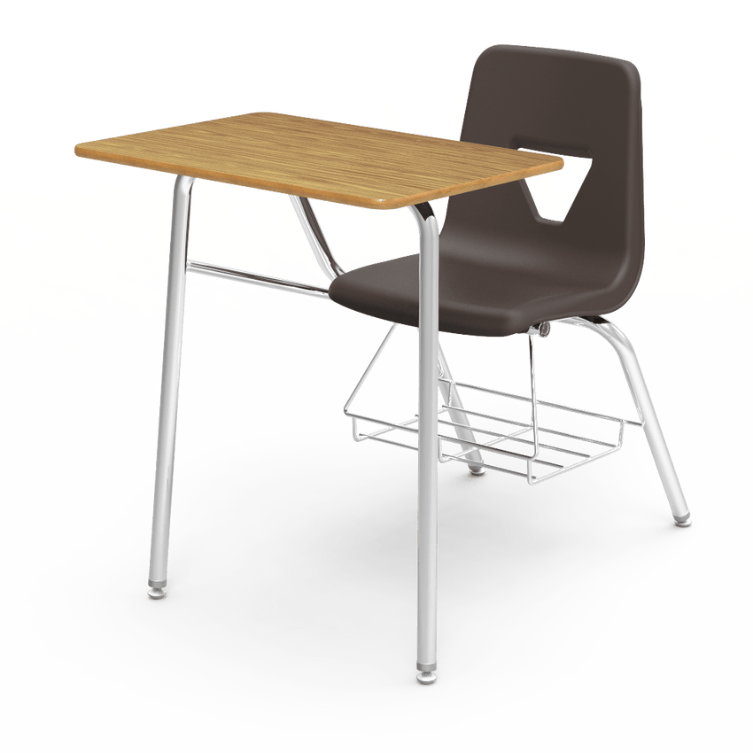 Virco 2400BR - Combo Desk with 18" Seat, 18" x 24" Laminate Top, bookrack (Virco 2400BR) - SchoolOutlet