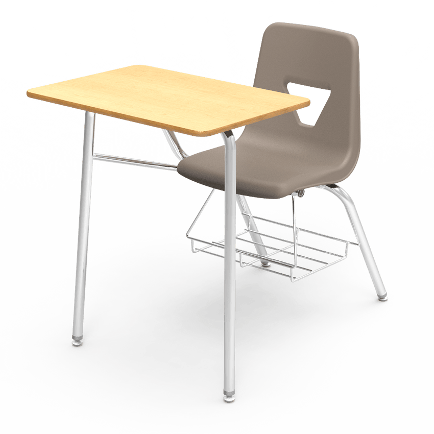 Virco 2400BR - Combo Desk with 18" Seat, 18" x 24" Laminate Top, bookrack (Virco 2400BR) - SchoolOutlet
