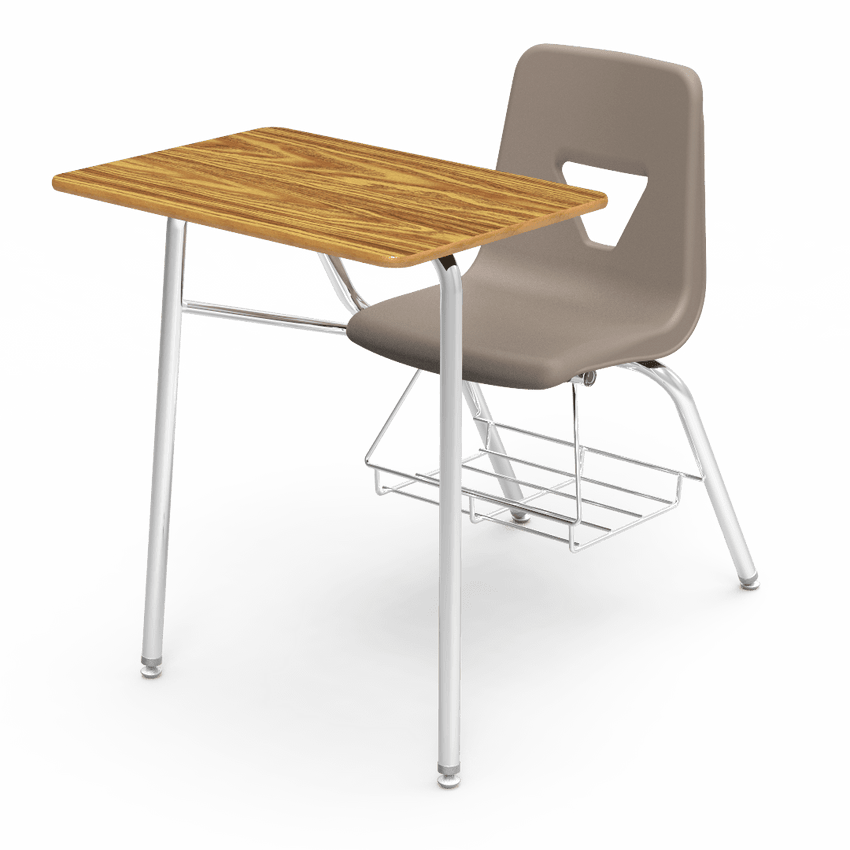 Virco 2400BR - Combo Desk with 18" Seat, 18" x 24" Laminate Top, bookrack (Virco 2400BR) - SchoolOutlet