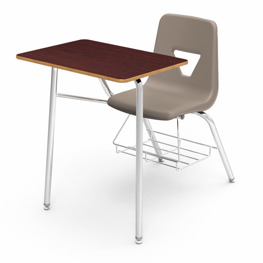 Virco 2400BR - Combo Desk with 18" Seat, 18" x 24" Laminate Top, bookrack (Virco 2400BR) - SchoolOutlet