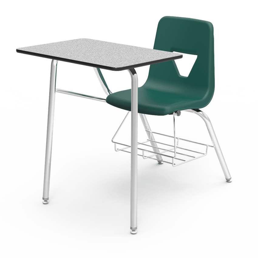 Virco 2400BR - Combo Desk with 18" Seat, 18" x 24" Laminate Top, bookrack (Virco 2400BR) - SchoolOutlet