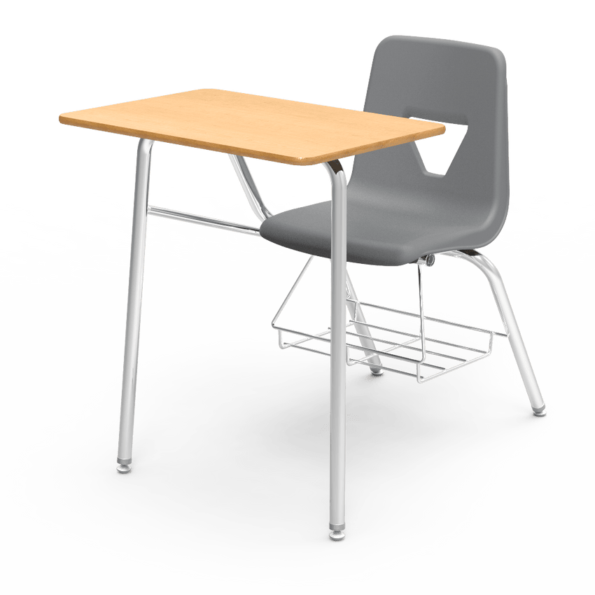 Virco 2400BR - Combo Desk with 18" Seat, 18" x 24" Laminate Top, bookrack (Virco 2400BR) - SchoolOutlet
