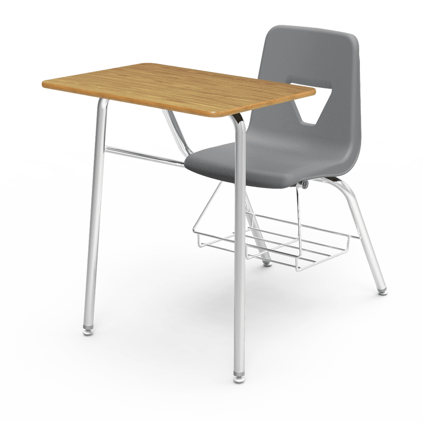 Virco 2400BR - Combo Desk with 18" Seat, 18" x 24" Laminate Top, bookrack (Virco 2400BR) - SchoolOutlet