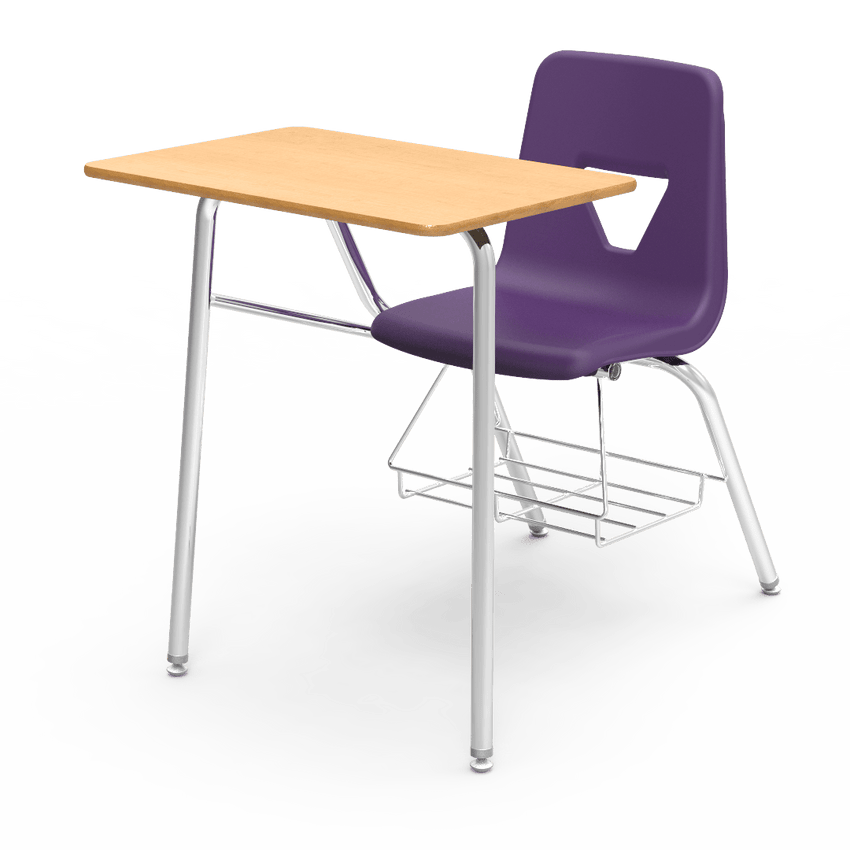 Virco 2400BR - Combo Desk with 18" Seat, 18" x 24" Laminate Top, bookrack (Virco 2400BR) - SchoolOutlet