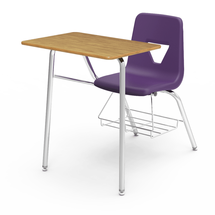 Virco 2400BR - Combo Desk with 18" Seat, 18" x 24" Laminate Top, bookrack (Virco 2400BR) - SchoolOutlet