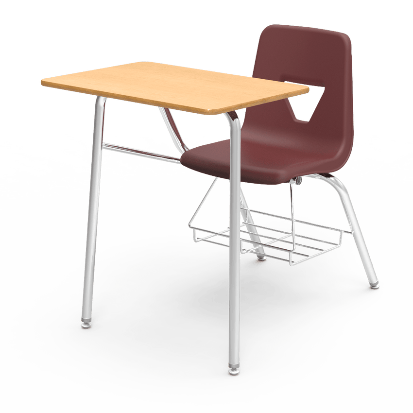 Virco 2400BR - Combo Desk with 18" Seat, 18" x 24" Laminate Top, bookrack (Virco 2400BR) - SchoolOutlet