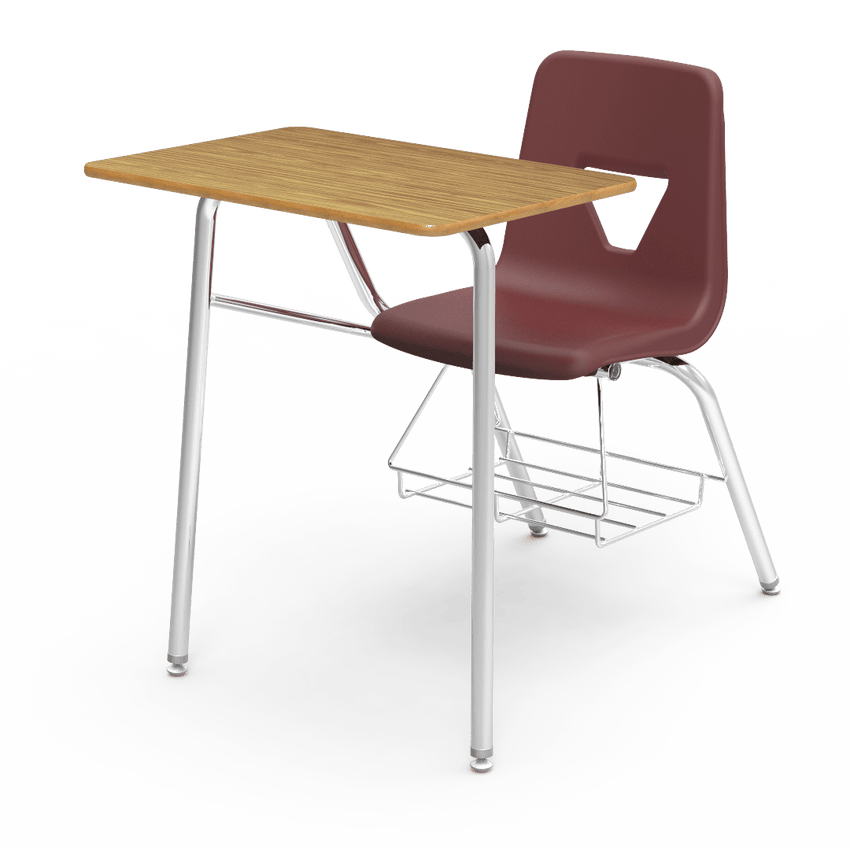 Virco 2400BR - Combo Desk with 18" Seat, 18" x 24" Laminate Top, bookrack (Virco 2400BR) - SchoolOutlet